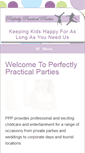 Mobile Screenshot of perfectlypracticalparties.co.uk